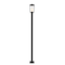 Z-Lite Sheridan 1 Light Outdoor Post Mounted Fixture, Black & White Opal 595PHMS-536P-BK - alternate 2